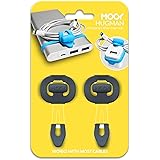 MOOY HUGMAN(モーイ・ハグマン) ケーブルまとめ モバイルバッテリーや充電器と一体化で無くならない さっと充電 シリコンゴム製 カラフル 伸びる 2本セット (黒)