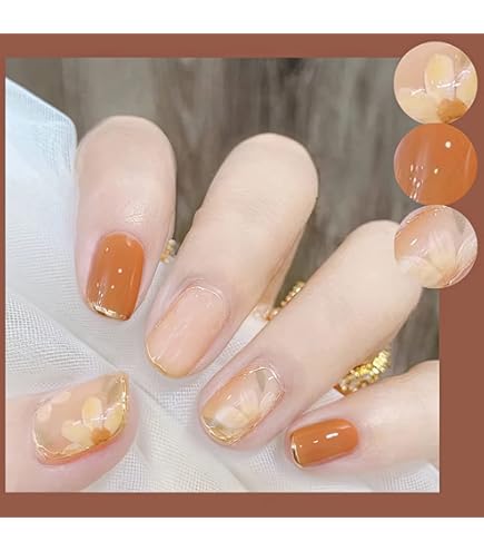 Amazon | COLORBIRD ネイルチップ 緑 花 ショート つけ爪 24枚 華やか