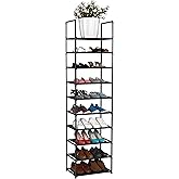 FIDUCIAL HOME 10 Tiers Shoe Rack 20-25 Pairs Sturdy Shoe Shelf