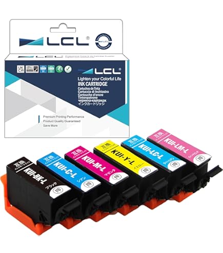 Amazon.co.jp: LCL エプソン用 クマノミ KUI-6CL KUI-6CL-L (BK