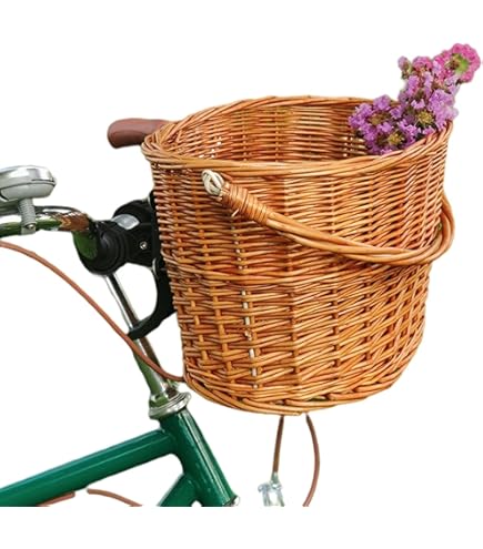 Amazon | Wholehot 自転車用バスケット 蓋付カゴ 自転車フロント用