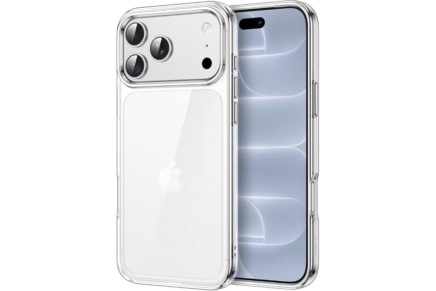 JETech Clear Back Bumper Case for iPhone 18 Pro, Clear | Anti-Yellowing Phone Cover, Shockproof Protection, Scratch Resistant