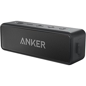 【改善版】Anker Soundcore 2 (12W Bluetooth5.0 スピーカー 24時間連続再生)【完全ワイヤレスステレオ対応/強化された低音 / IPX7防水規格 / デュアルドライバー/マイク内蔵】(ブラック)