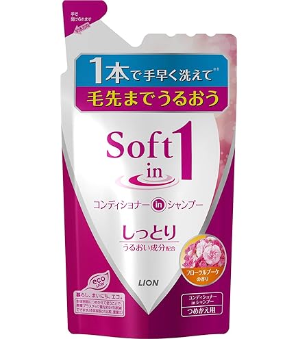 Amazon | ソフトインワン サラサラ 詰替 380mL | LION | シャンプー 通販