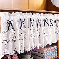 【rikachan.♡】レースカフェカーテン　花柄刺繍　ご案内用 楽天市場】カフェカーテン 花柄 レースカーテン 刺繍 キッチン