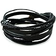 FRD.2Y Genuine Leather Bracelet for Women & Men,Unisex Multilayer Leather Adjustable Bracelet Cuff Wrap Multicolor Rope Wrist