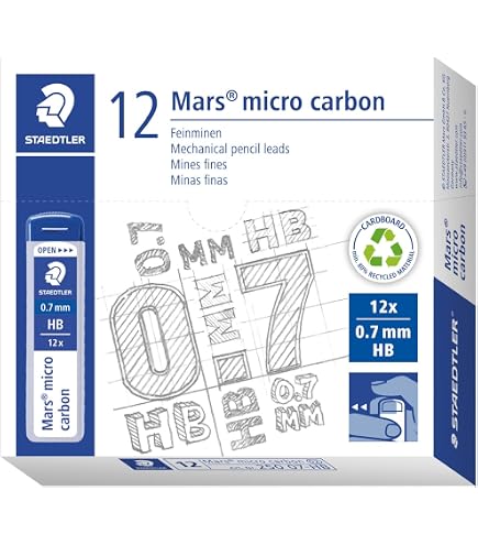 Maped Black 'Peps; 0.7 Mm Mechanical Pencil Refill, Display Pack Of 12