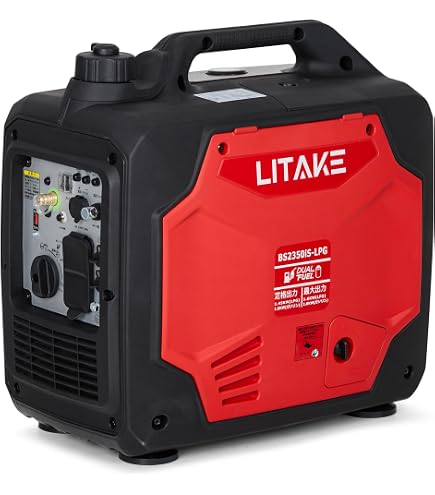 Amazon | Litake インバーター発電機 LPガス・ガソリン両用 定格出力