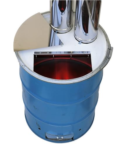 Amazon | ドラム缶焼却炉 半切缶タイプ 部品付き | 焼却炉