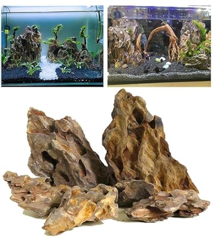 Amazon | 気孔石 黄虎石 蜂炎石 水槽 アクアリウム 花壇 ガーデニング