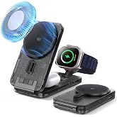 ESR magsafe充電器 Qi2.2対応25W 3-in-1充電器(CryoBoost搭載) 折りたたみ式スマホ冷却ワイヤレス充電器 | 25W ワイヤレス充電器 magsafe Qi2.2 3in1 充電器 iPhone 17e/17/16(i