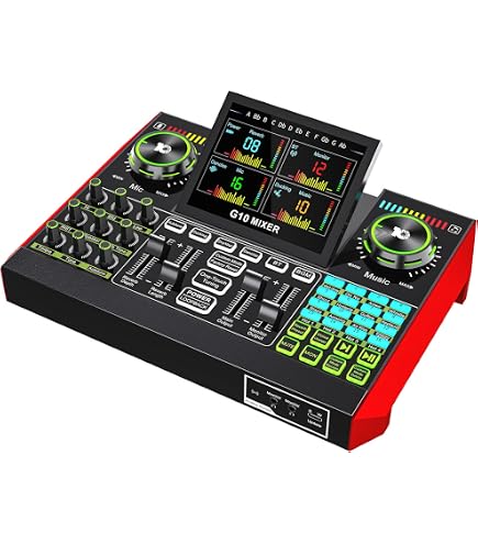 Amazon.co.jp: オーディオミキサー 生放送用 コンデンサー マイク付き