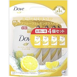 Dove(ダヴ) ボディウォッシュ グレープフルーツ&レモングラス 詰替え用 360g×4個