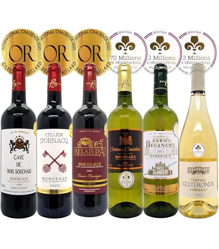 Amazon.co.jp: ボルドー 白ワイン 6本セット 全て金賞 750ml フランス
