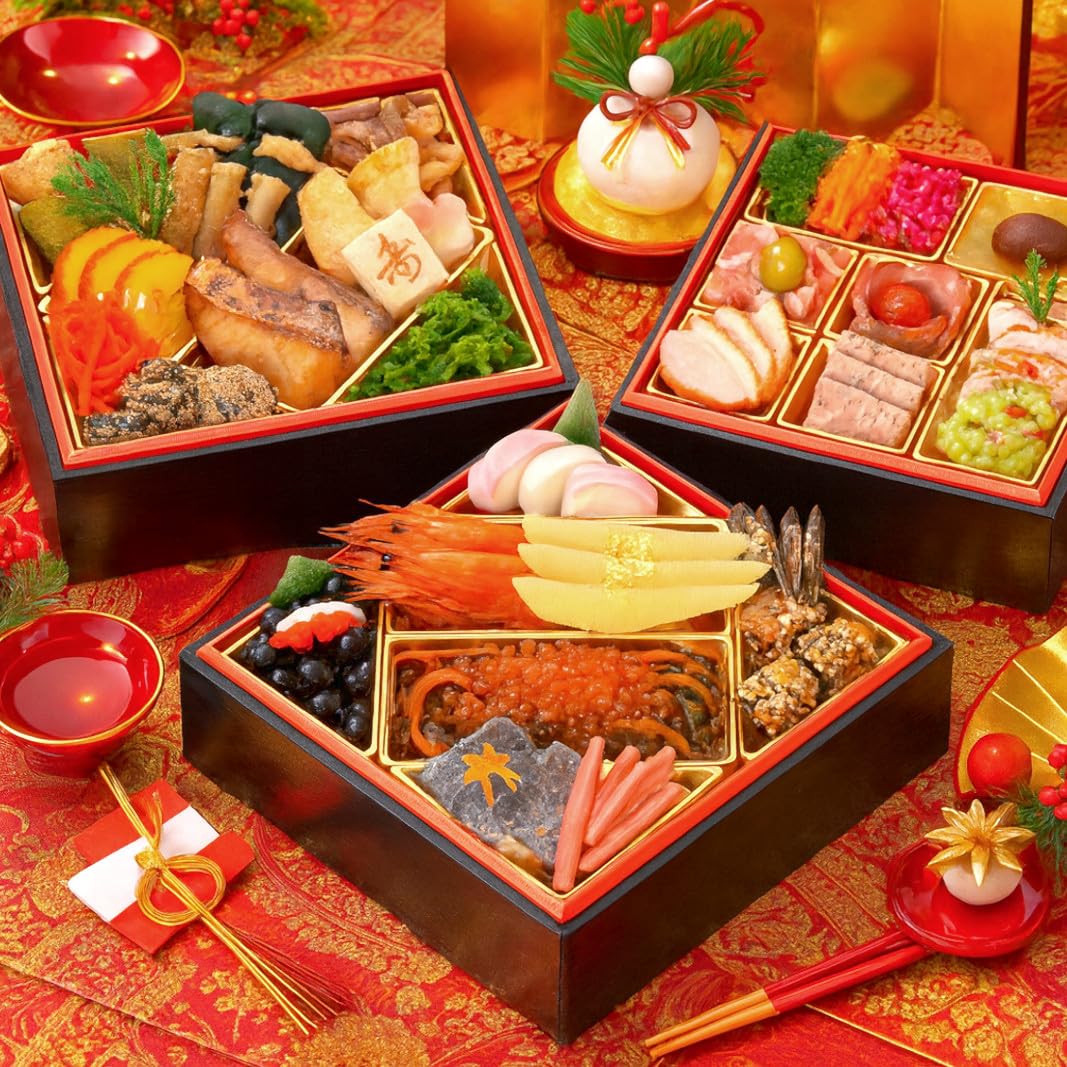 【ブラックフライデー】【36%OFF+ポイント39%】【12/29お届け】【実質5,795円】 蔵王福膳 華やかおせち三段重 朝陽 全40品 2～3人前 【送料無料】