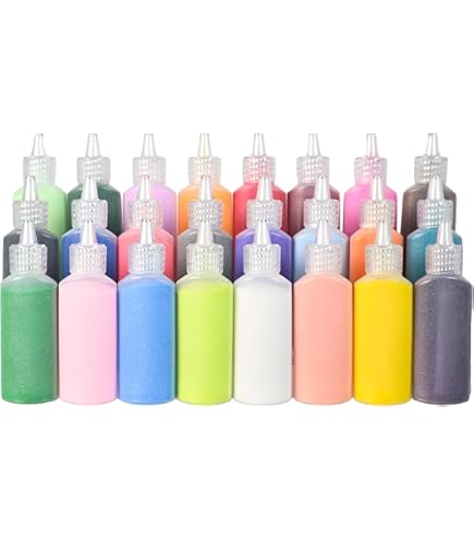 Amazon.co.jp: Guuozzli アートサンド24個、1.2オンスカラーサンド