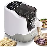 Hanchen 全自動電気麺メーカー 製麺機 プレス機 12種類の麺先付き 自動混練 3分だけ麺作り出す 麺団子/生地/餃子の皮/そば/うどん/生パスタ/野菜卵麺など 普通/中グルテン/高グルテン粉適用 オイル不要 大容量 家庭用 110V 日本語取