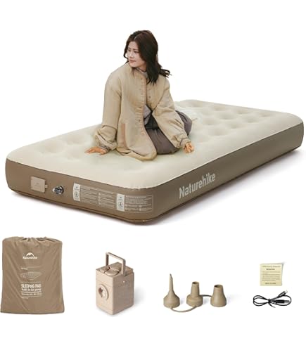 Amazon.co.jp: Naturehike エアーベッド 45cm極厚 高性能電動ポンプ