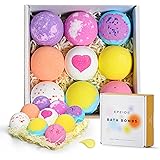 エペイオス(Epeios) バスボム 炭酸 入浴剤 9個ギフトセット 香り爆弾 誕生日プレゼント女性 人気 薬機法認証品 弱い肌用 バスボール 詰め合わせ カラフル お風呂用 エッセンシャルオイル含まれ 肌に優しい 潤い 手作り 高級 風呂 子供 女