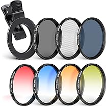 Amazon | 52mm 携帯電話レンズフィルターキット 7色