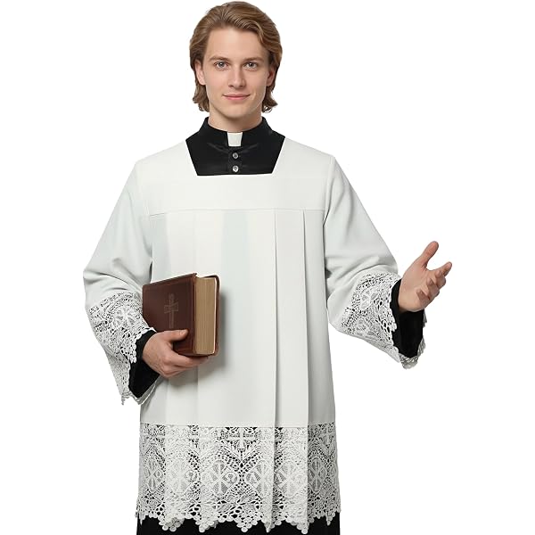 1890年代 カトリック聖具 Sick Call Outfit 縦型祭壇 Amazon.co.jp: [ANDHOM] 神父 牧師 白衣 法衣 カトリック教 クレリック