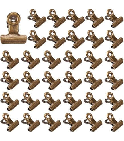 10Pcs Bulldog Clips Mini Metal Hinge Clips Tiny Binder Paper Clamps Fabric Sewing Clip For Paper DIY Art Crafts Photo Wall Decor - 15 - View #4