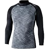 おたふく手袋 ボディータフネス ヒートブースト ヘビーウェイト ロングスリーブ ハイネックシャツ カモフラ×ブラック Lサイズ JW-186