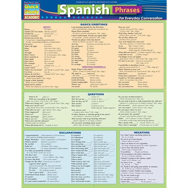 Amazon.co.jp: Quick Study Spanish Grammar : 本