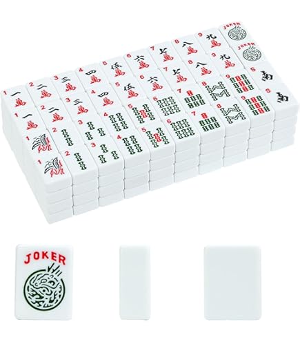 YINIUREN American Mahjong Set - 166 Premium Jade Green Tiles, 1.6