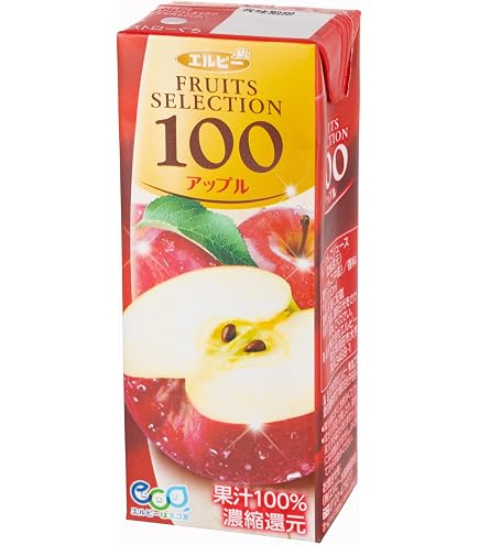 FRUITS SELECTION りんご　１２本×８箱 Amazon.co.jp: エルビー FRUITS SELECTION アップル100% 200ml x 96本