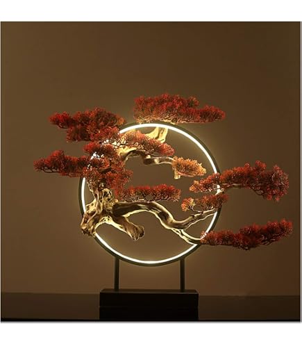 Amazon｜Oddtiaily 新しい中国の禅仏飾り、人工屋内植物、家の装飾