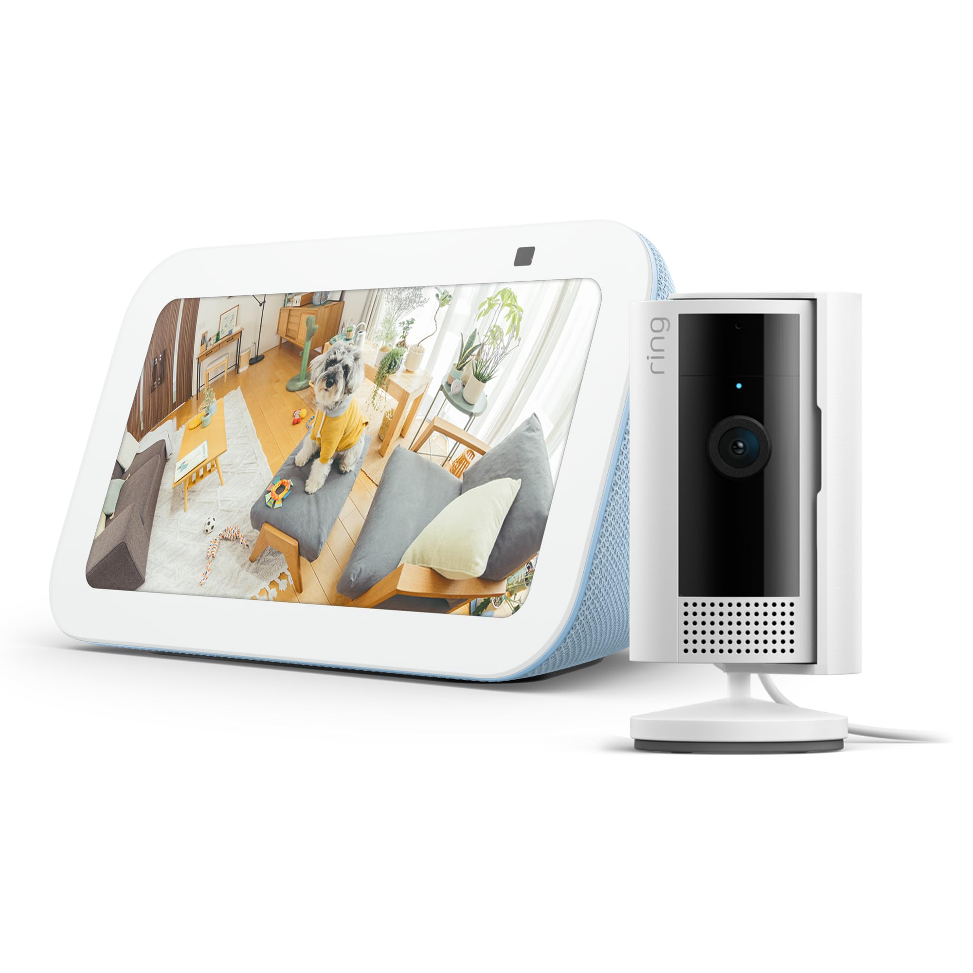【セット買い】Echo Show 5 (第3世代) クラウドブルー + Ring Indoor Cam (第2世代) ホワイト