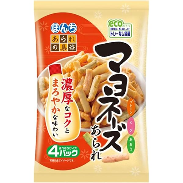 Amazon.co.jp: ぼんち 4パックマヨネーズあられ 68g×12袋 : 食品
