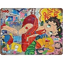Amazon.co.jp: ブリキ看板 壁掛け ベティちゃん 金属ポスター