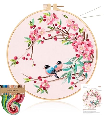 Amazon | (ADOSSY) 刺繍コンパクトミラーキット 刺繍キット