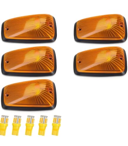 Amazon | MOTOR POWER 汎用 ルーフマーカー アンバー レンズ 5個セット
