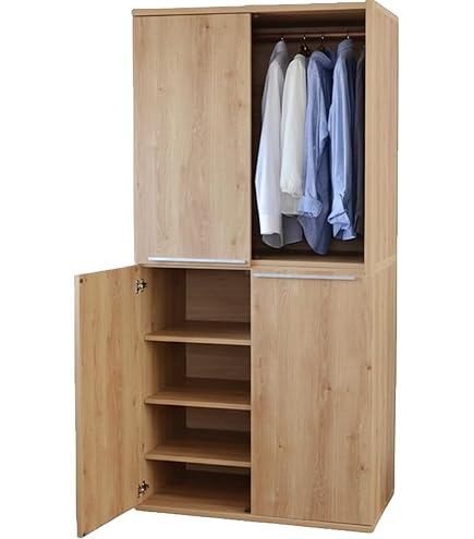 Amazon｜幅60cmワードローブ ブラウン 茶色 日本製 完成品 大川家具