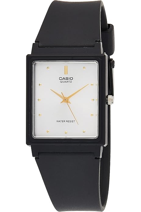 Casio MQ-38-9A Black with Gold Face Rectangular Basic 3-Hand Unisex Analog  Watch : Casio: Amazon.com.au: Clothing, Shoes \u0026 Accessories