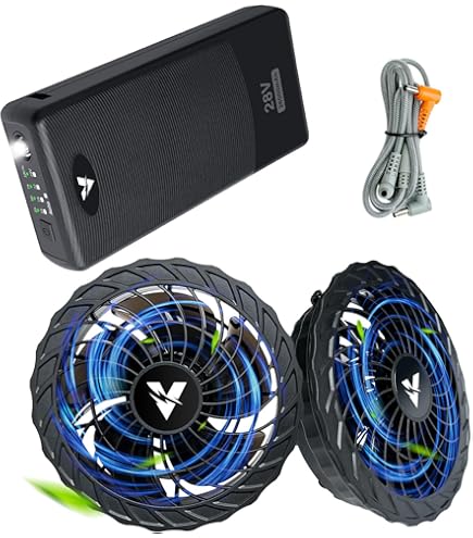 Amazon.co.jp: 空調ウェア 専用 21V 22000mAh ファン バッテリ セット