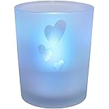 燭台 七色に光る LEDキャンドル ハート 火を使わないろうそく