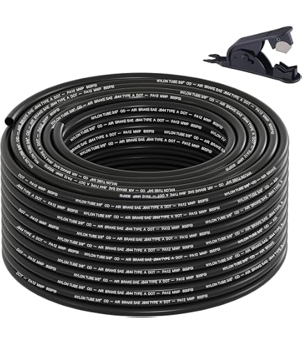 Tubo Freno Ad Aria In Nylon SAE J844 &ndash; LokoCar 1/2 OD 10FT &ndash; Kit Linea Aria Per Sospensioni