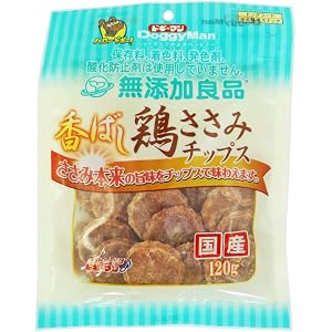 ドギーマン 犬用おやつ 無添加良品 香ばし鶏ささみ チップス チキン 120g