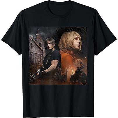 Amazon | BIOHAZARD RE:4 レオン Tシャツ | Tシャツ・カットソー 通販