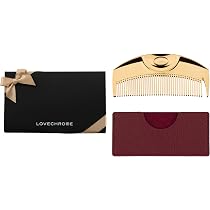 【美品】LOVECHROME ゴールドコーム 収納ポーチ付き　ラブクロム　ツキ Amazon | LOVECHROME (R)K24GPツキ ゴールド コームケース(ボルドー