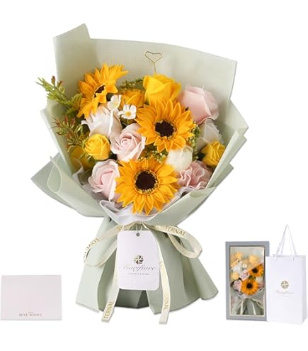 Amazon｜[エルフルール]ひまわり20本 花束 生花 フラワーギフト