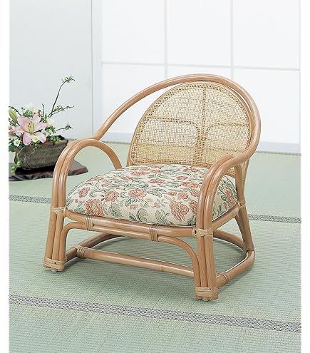 Amazon.co.jp: 籐(ラタン)家具 籐アームチェア ホワイトラタン Y130