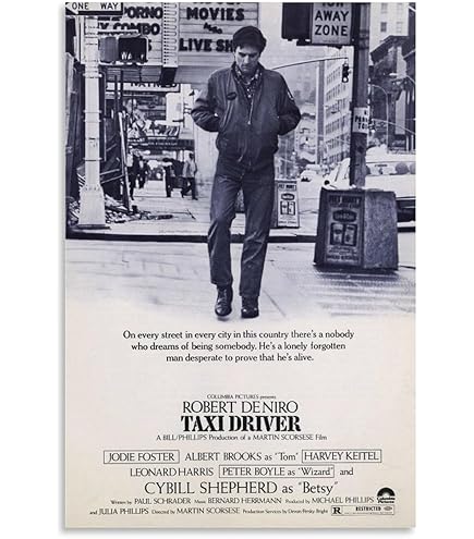 Amazon.co.jp: 【フレーム付-黒-】 映画ポスター タクシー