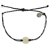 Pura Vida Silver or Gold Wander Bracelet - 100% Waterproof, Adjustable Band - Brand Charm