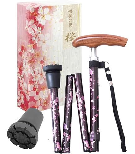 Amazon.co.jp: 杖 折りたたみ 軽量 女性 みすずうた × KISS MY LIFE