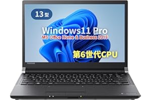 【整備済み品】東 芝 ノートPC R73 /13型/i3-6006U/Win11 Pro/MS Office H&B 2019 /wajunのWIFI/Bluetooth/HDMI/4GB/大容量1TB SSD